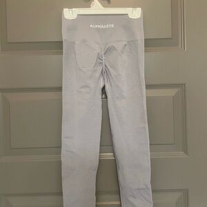 Light grey slate Alphalete amplify leggings (thundercloud colorway)